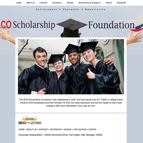 Webpage Designs: ACO Scholarship Foundation Site